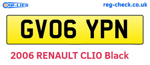 GV06YPN are the vehicle registration plates.