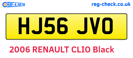 HJ56JVO are the vehicle registration plates.