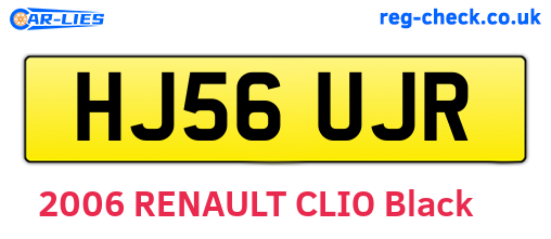 HJ56UJR are the vehicle registration plates.