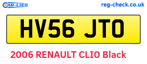 HV56JTO are the vehicle registration plates.