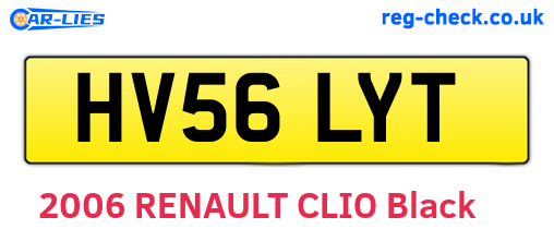 HV56LYT are the vehicle registration plates.