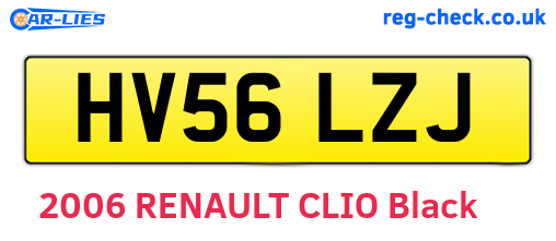HV56LZJ are the vehicle registration plates.