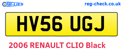 HV56UGJ are the vehicle registration plates.