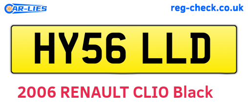 HY56LLD are the vehicle registration plates.