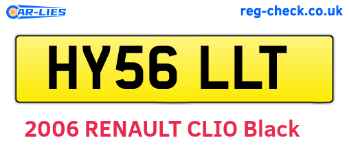 HY56LLT are the vehicle registration plates.