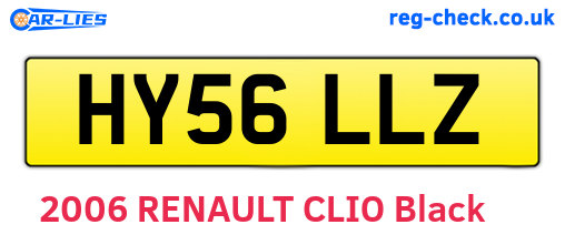 HY56LLZ are the vehicle registration plates.