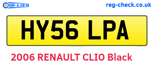 HY56LPA are the vehicle registration plates.