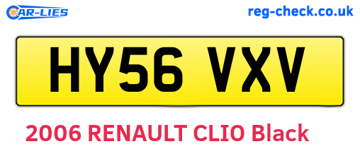HY56VXV are the vehicle registration plates.