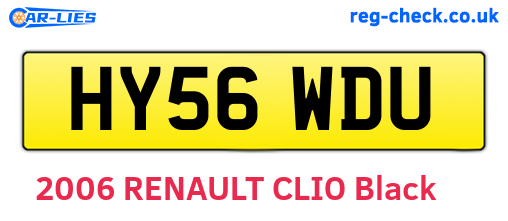 HY56WDU are the vehicle registration plates.