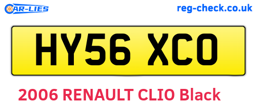 HY56XCO are the vehicle registration plates.