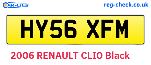 HY56XFM are the vehicle registration plates.