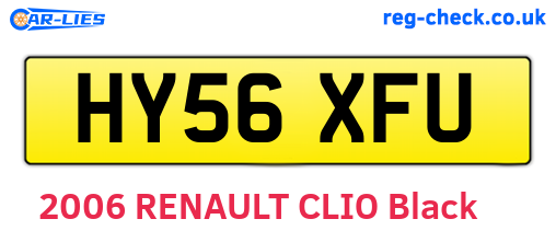 HY56XFU are the vehicle registration plates.