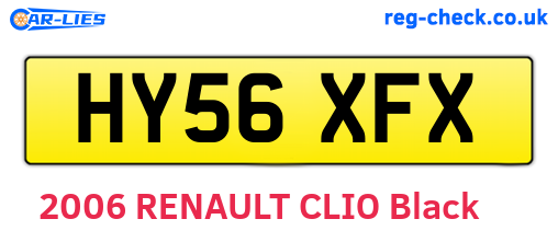 HY56XFX are the vehicle registration plates.