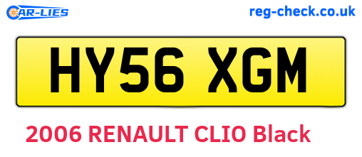 HY56XGM are the vehicle registration plates.