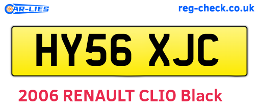 HY56XJC are the vehicle registration plates.