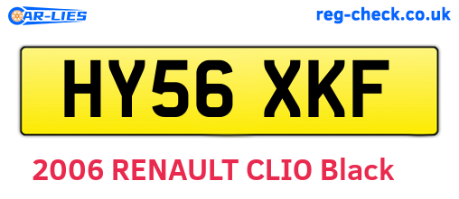 HY56XKF are the vehicle registration plates.