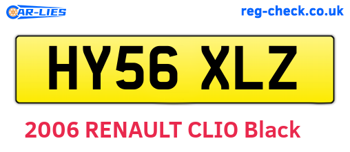 HY56XLZ are the vehicle registration plates.
