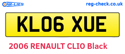 KL06XUE are the vehicle registration plates.