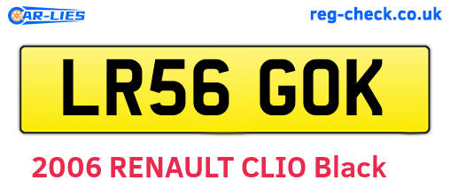 LR56GOK are the vehicle registration plates.