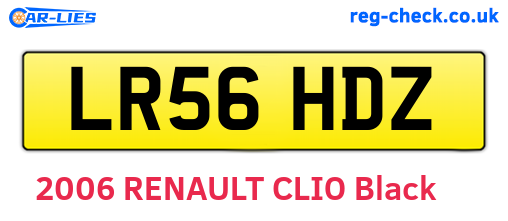 LR56HDZ are the vehicle registration plates.