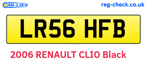 LR56HFB are the vehicle registration plates.