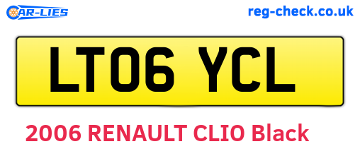 LT06YCL are the vehicle registration plates.