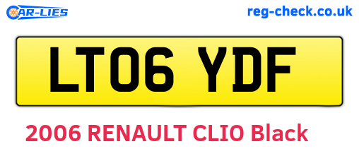 LT06YDF are the vehicle registration plates.