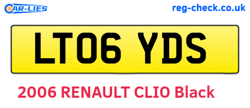 LT06YDS are the vehicle registration plates.