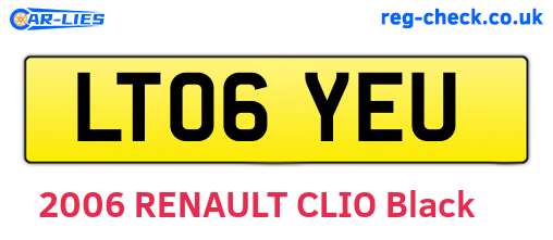 LT06YEU are the vehicle registration plates.
