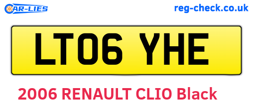 LT06YHE are the vehicle registration plates.