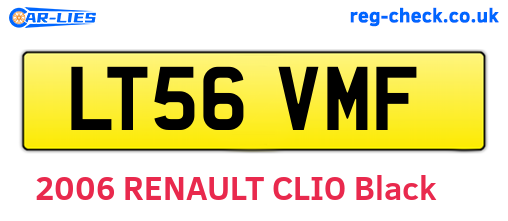LT56VMF are the vehicle registration plates.
