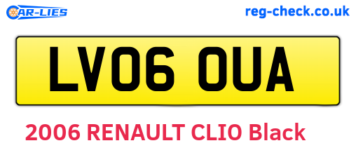 LV06OUA are the vehicle registration plates.