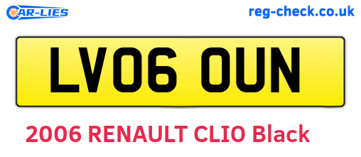LV06OUN are the vehicle registration plates.