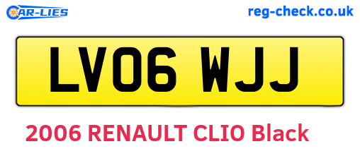 LV06WJJ are the vehicle registration plates.