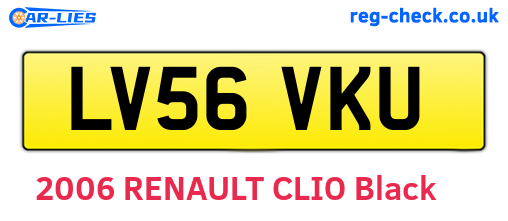 LV56VKU are the vehicle registration plates.