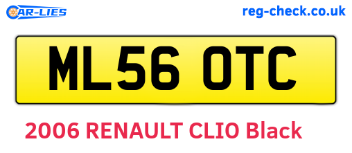 ML56OTC are the vehicle registration plates.
