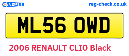 ML56OWD are the vehicle registration plates.