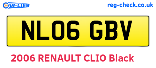NL06GBV are the vehicle registration plates.
