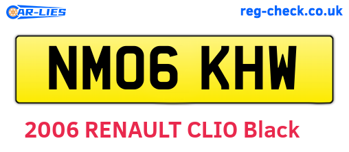 NM06KHW are the vehicle registration plates.