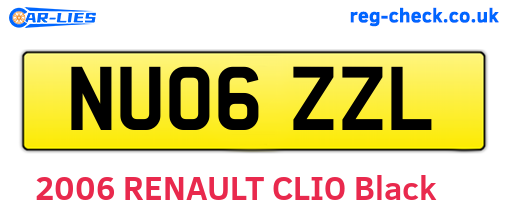 NU06ZZL are the vehicle registration plates.