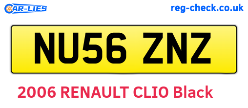 NU56ZNZ are the vehicle registration plates.