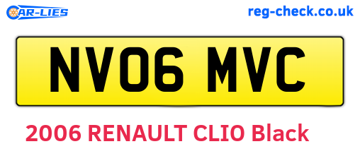 NV06MVC are the vehicle registration plates.