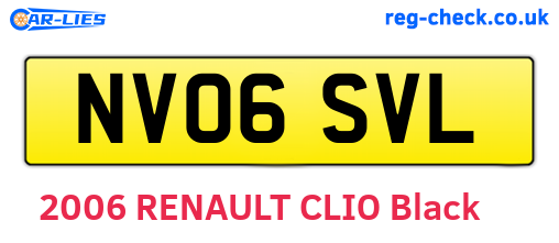 NV06SVL are the vehicle registration plates.