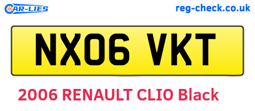 NX06VKT are the vehicle registration plates.