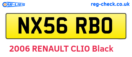 NX56RBO are the vehicle registration plates.