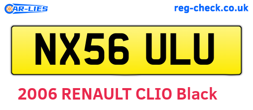 NX56ULU are the vehicle registration plates.