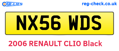 NX56WDS are the vehicle registration plates.