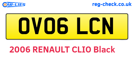 OV06LCN are the vehicle registration plates.