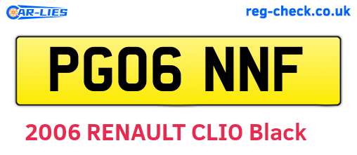 PG06NNF are the vehicle registration plates.