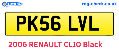 PK56LVL are the vehicle registration plates.